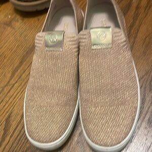 Euc Michael Kors Gold Mesh Like Slip On Sneakers Size 8